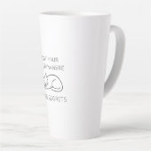 Cat hair everywhere zero regrets カフェラテマグ (右アングル)