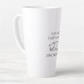 Cat hair everywhere zero regrets カフェラテマグ (左アングル)
