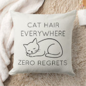 Cat hair everywhere zero regrets クッション (ブランケット)