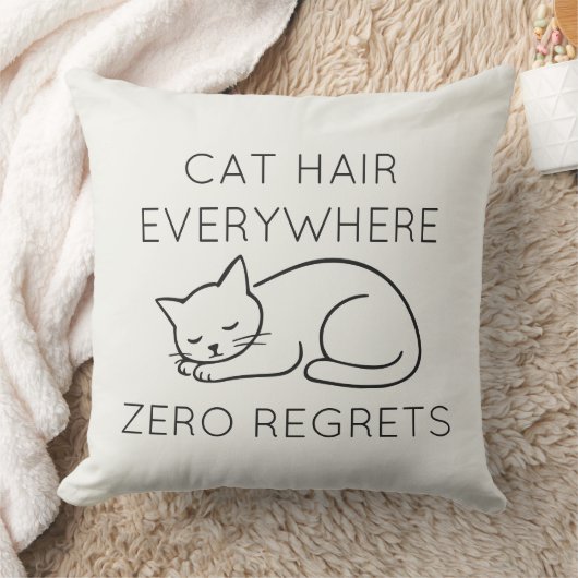 Cat hair everywhere zero regrets クッション (ブランケット)