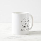 Cat hair everywhere zero regrets コーヒーマグカップ (正面右)