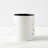 Cat hair everywhere zero regrets ツートーンマグカップ (中央)