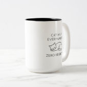 Cat hair everywhere zero regrets ツートーンマグカップ (正面右)