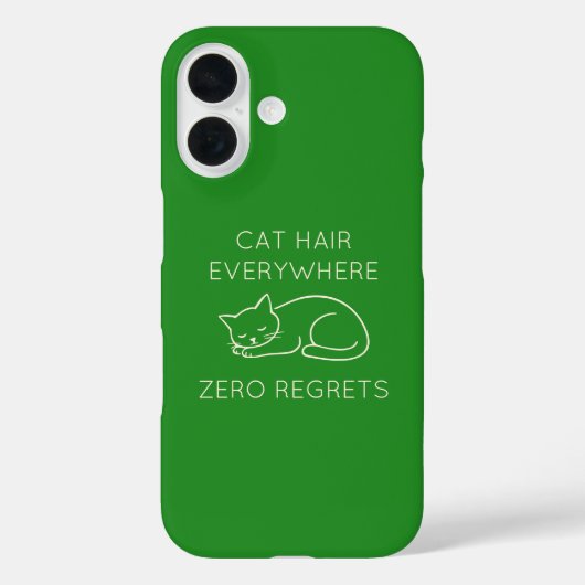 Cat hair everywhere zero regrets Case-Mate iPhoneケース (裏面)