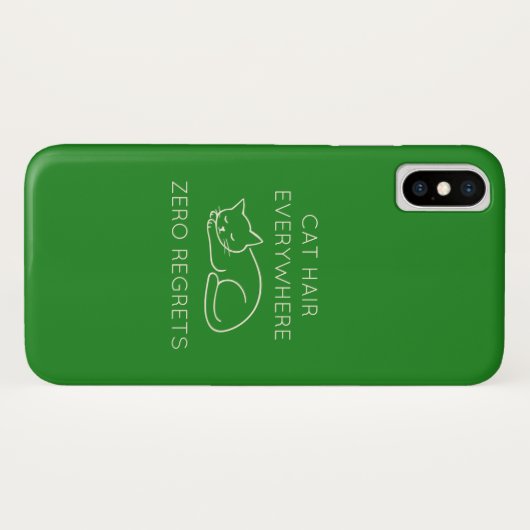 Cat hair everywhere zero regrets Case-Mate iPhoneケース (裏面(横))