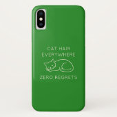 Cat hair everywhere zero regrets Case-Mate iPhoneケース (裏面)