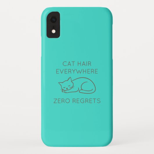 Cat hair everywhere zero regrets Case-Mate iPhoneケース (裏面)