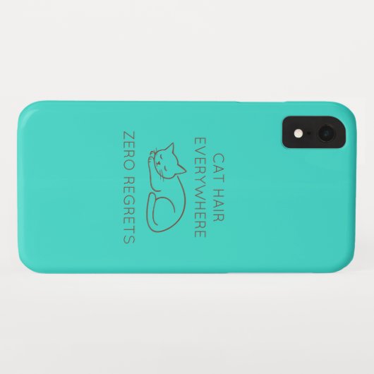 Cat hair everywhere zero regrets Case-Mate iPhoneケース (裏面(横))
