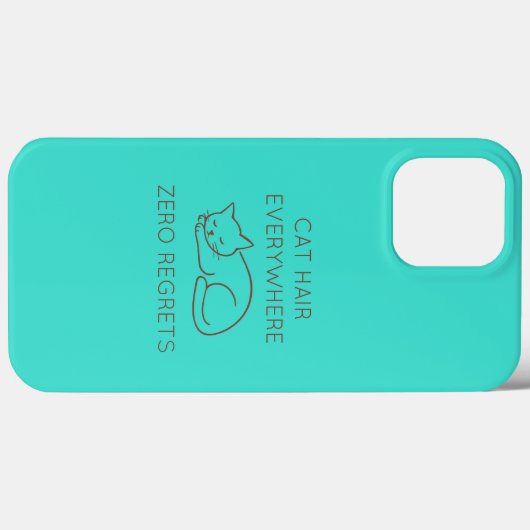 Cat hair everywhere zero regrets Case-Mate iPhoneケース (裏面 (横))