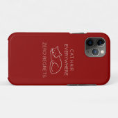 Cat hair everywhere zero regrets Case-Mate iPhoneケース (裏面(横))