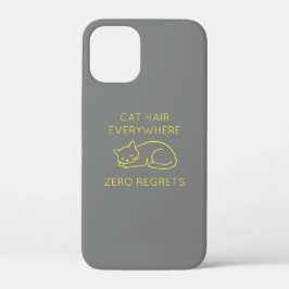 Cat hair everywhere zero regrets iPhone 12 mini ケース