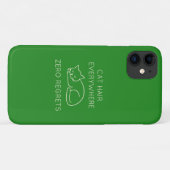 Cat hair everywhere zero regrets Case-Mate iPhoneケース (裏面(横))