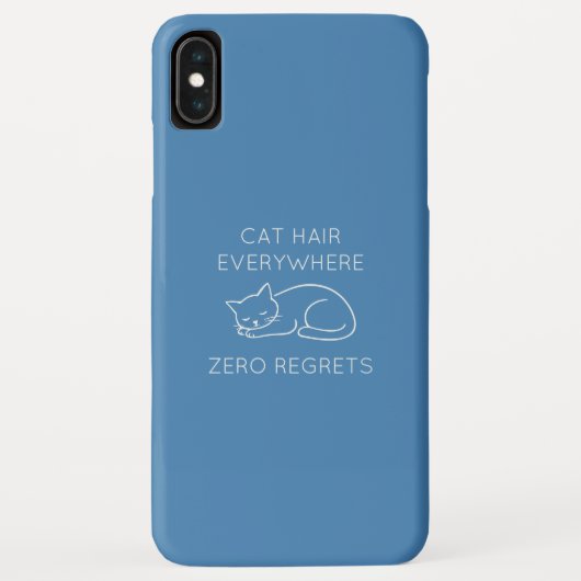 Cat hair everywhere zero regrets Case-Mate iPhoneケース (裏面)