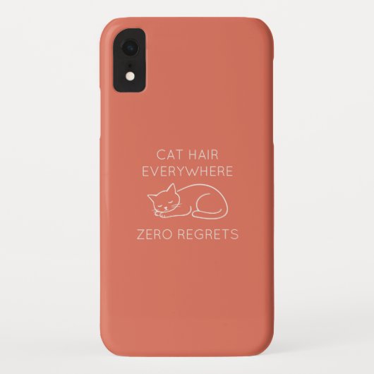 Cat hair everywhere zero regrets Case-Mate iPhoneケース (裏面)