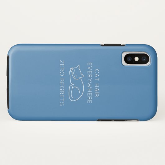 Cat hair everywhere zero regrets Case-Mate iPhoneケース (裏面(横))