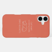 Cat hair everywhere zero regrets iPhoneケース (裏面横)