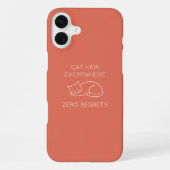 Cat hair everywhere zero regrets iPhoneケース (裏面)