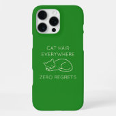 Cat hair everywhere zero regrets iPhoneケース (裏面)