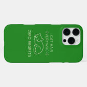 Cat hair everywhere zero regrets iPhoneケース (裏面横)