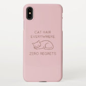 Cat hair everywhere zero regrets iPhoneケース (裏面)