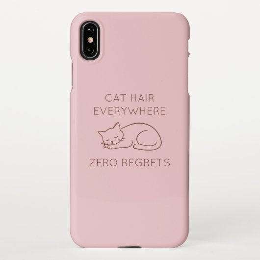 Cat hair everywhere zero regrets iPhoneケース (裏面)