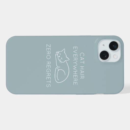 Cat hair everywhere zero regrets iPhoneケース (裏面横)