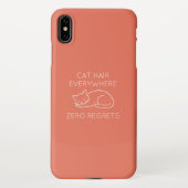Cat hair everywhere zero regrets iPhoneケース (裏面)