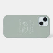 Cat hair everywhere zero regrets iPhone 15ケース (裏面横)
