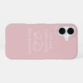 Cat hair everywhere zero regrets iPhone 16ケース (裏面横)