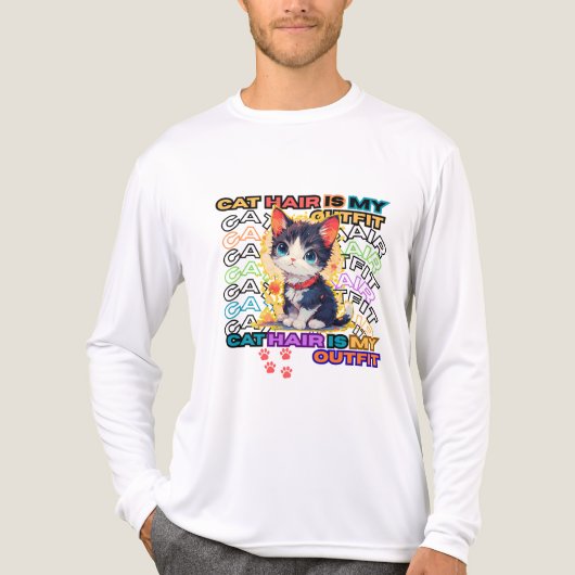 Cat Hair Is My Outfit トライブレンドＴシャツ (正面)