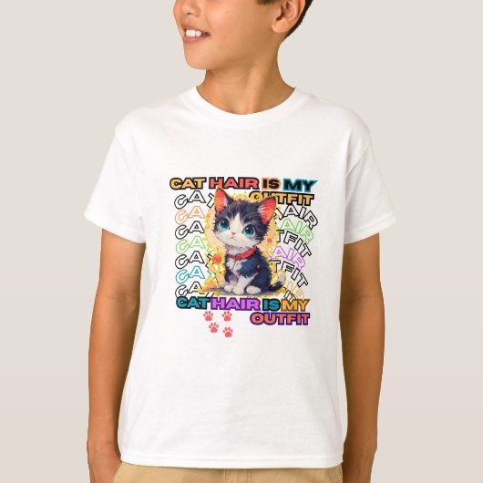 Cat Hair Is My Outfit Tシャツ (正面)