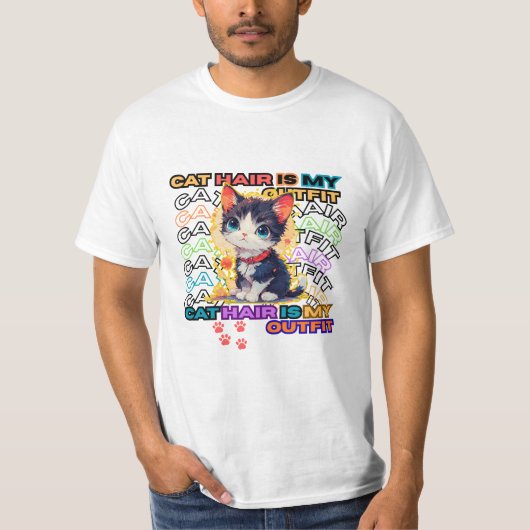 Cat Hair Is My Outfit Tシャツ (正面)