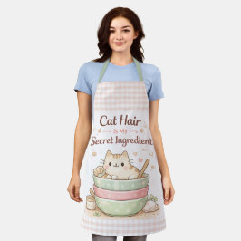 Cat Hair is My Secret Ingredient Kawaii Pastel エプロン