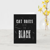 Cat Hair Is The New Black Funny  カード (黄色い花)