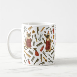 Cat Hairdresser Pet Grooming for Cat lovers コーヒーマグカップ