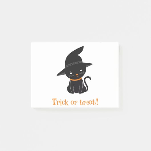 Cat Halloween Black Animal Fantasy October Autumn. ポストイット (正面)