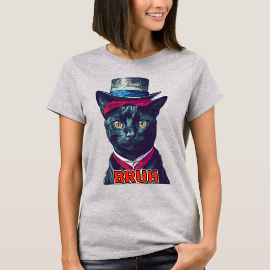CAT & HAT BRUH Tシャツ (正面)