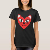 Cat Heart Face  Love Cats Tシャツ (正面)