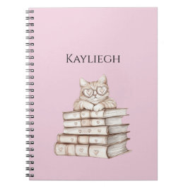 Cat Heart Glasses Books ノートブック