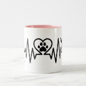 Cat Heartbeat with Another Cat  ツートーンマグカップ (中央)