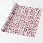Cat Hearts Valentine Gift Wrapping Paper - White ラッピングペーパー (アンロールド)