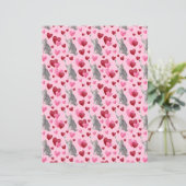 Cat Hearts Valentines Scrapbook Paper in Pink (スタンド正面)