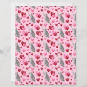 Cat Hearts Valentines Scrapbook Paper in Pink (正面)