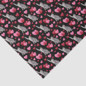 Cat Hearts Valentine's Tissue Paper in Black 薄葉紙 (詳細)