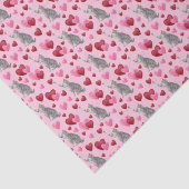Cat Hearts Valentine's Tissue Paper in Pink 薄葉紙 (詳細)