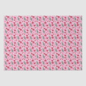 Cat Hearts Valentine's Tissue Paper in Pink 薄葉紙 (正面)