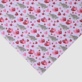 Cat Hearts Valentine's Tissue Paper in Purple 薄葉紙 (詳細)