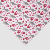 Cat Hearts Valentine's Tissue Paper in White 薄葉紙 (詳細)