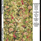 Cat Hidden in a Wildflower Meadow EX3 Decoupage 薄葉紙