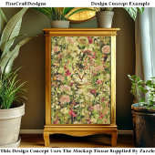 Cat Hidden in a Wildflower Meadow EX3 Decoupage 薄葉紙